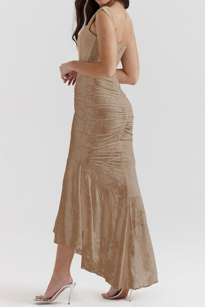 Boned Corset Mermaid Bodycon Maxi Dress