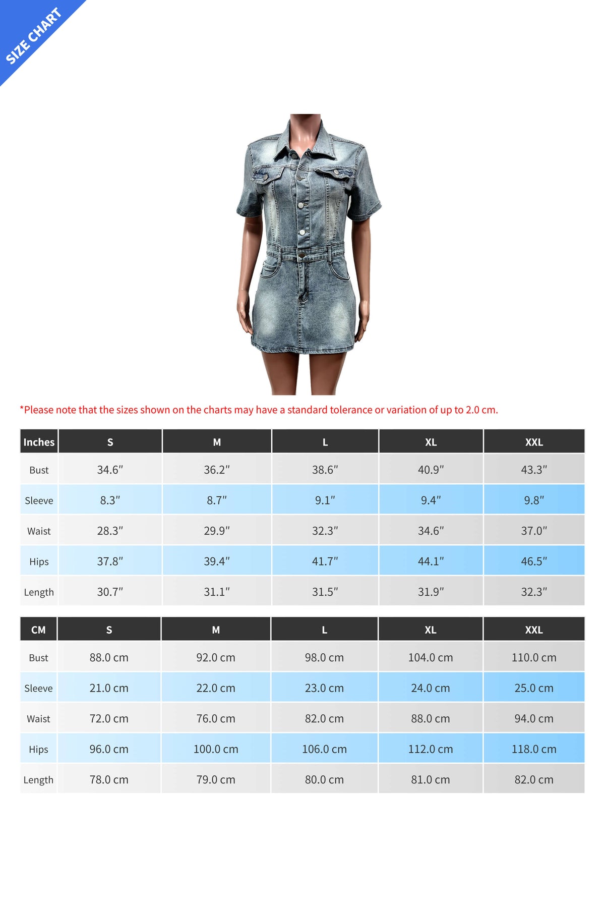 Short Sleeve Denim Mini Dress