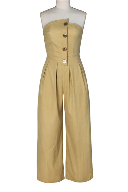 Strapless Wide-Leg Jumpsuit