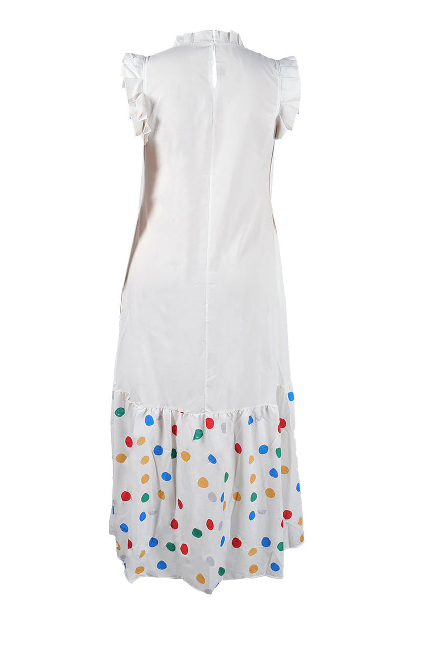 Maxi Dress With Ruffle Sleeve
