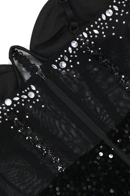 Velvet Sequin Party Dress