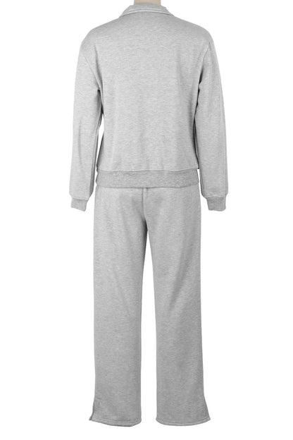 Fleece Lined Loose Fit Two-Piece Tracksuit