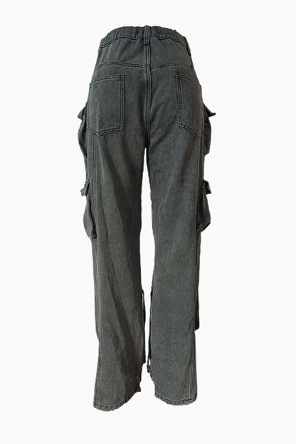 Ripped Wide-leg Jeans