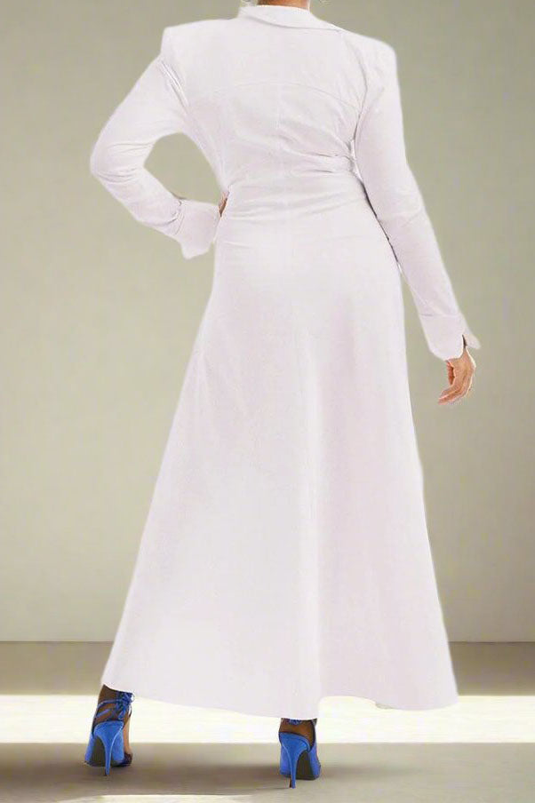 Deep V Side Slit Slim Nightclub Maxi Dress