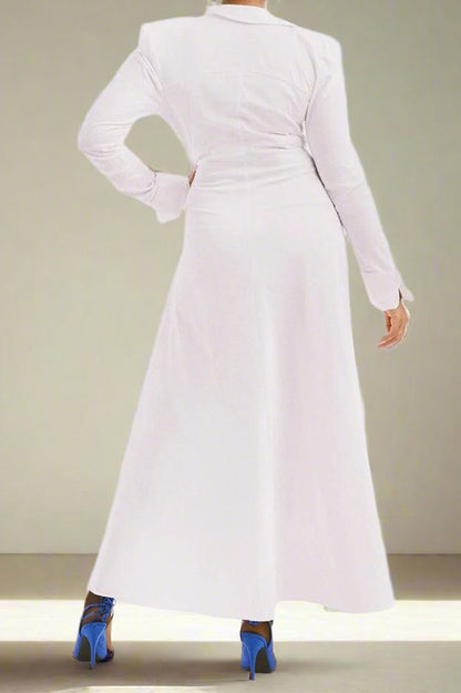 Deep V Side Slit Slim Nightclub Maxi Dress