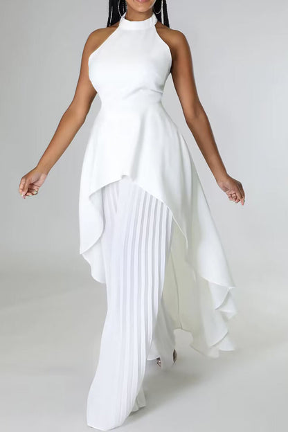 Halter Tunic Top & Pleated Pants Set