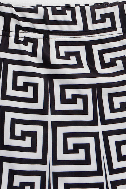 Printed Skirt & Embroidered Top Set