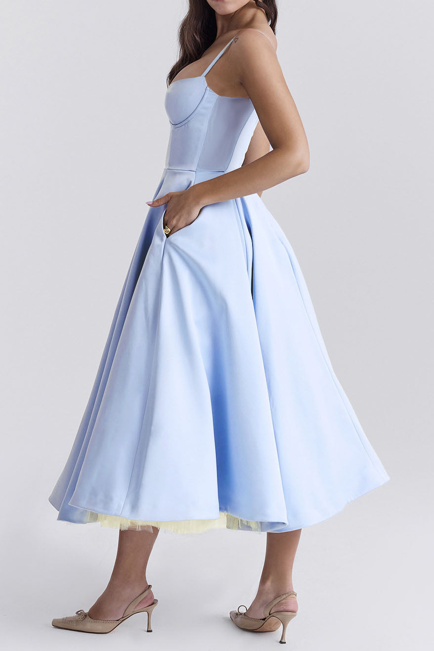 Luxury Spaghetti Strap Princess Dress