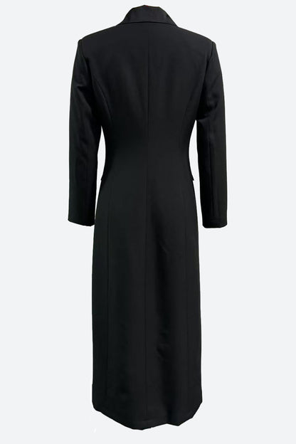 Black Double-Breasted Tuxedo Coat