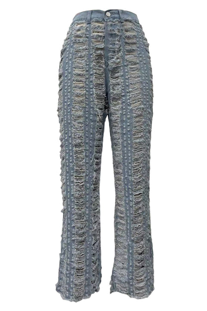 Relaxed Over Distressed Jeans