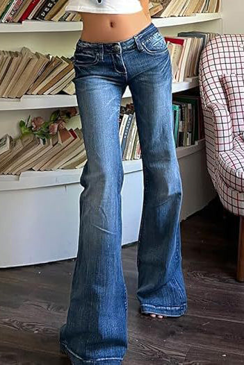 Vintage Denim Flare Leg Jeans