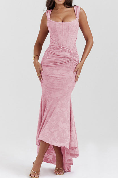 Boned Corset Mermaid Bodycon Maxi Dress