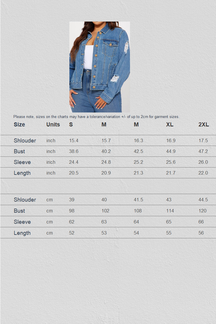 Ripped Denim Trucker Jacket