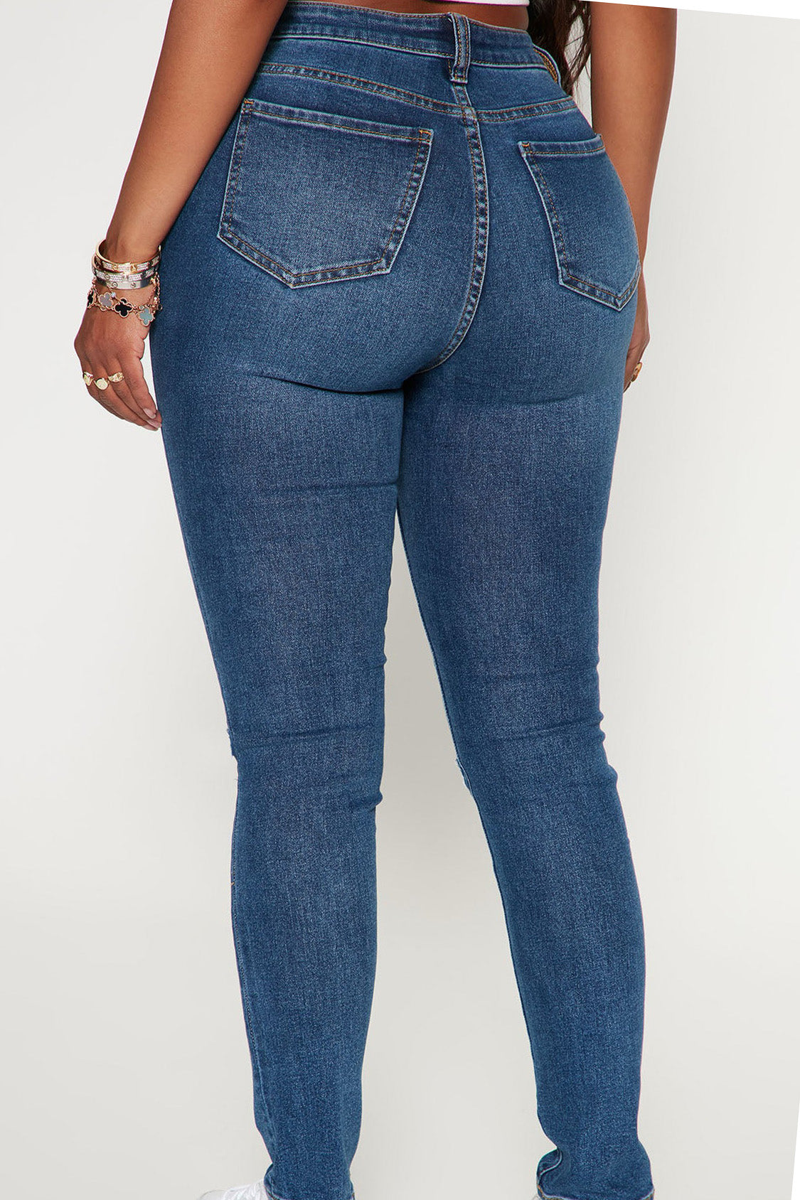 Blue High Waisted Skinny Jeans