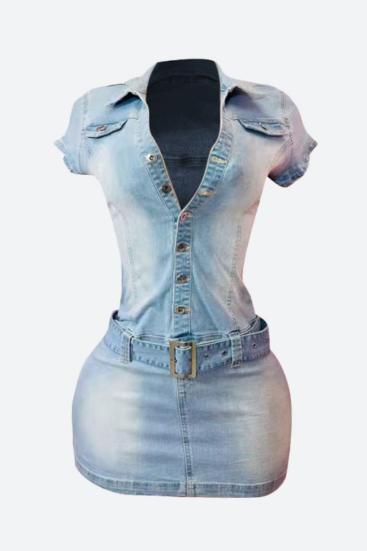 Stretchy Denim Bodycon Dress