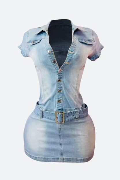 Stretchy Denim Bodycon Dress