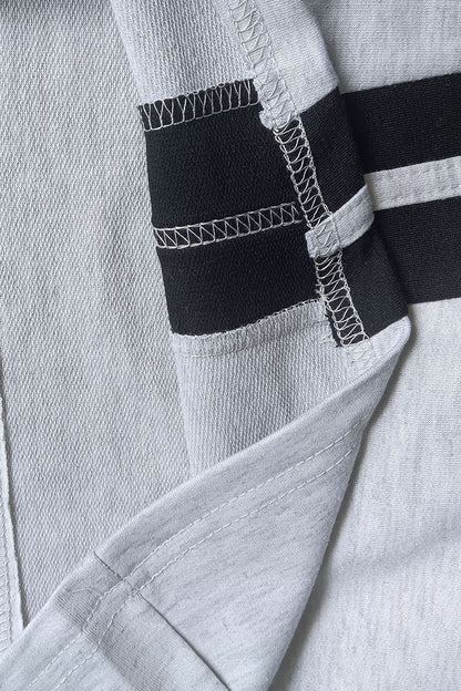 Striped Sweatpants Drawstring Straight Leg Pants