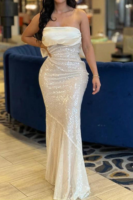 Strapless Sequin Mermaid Dress