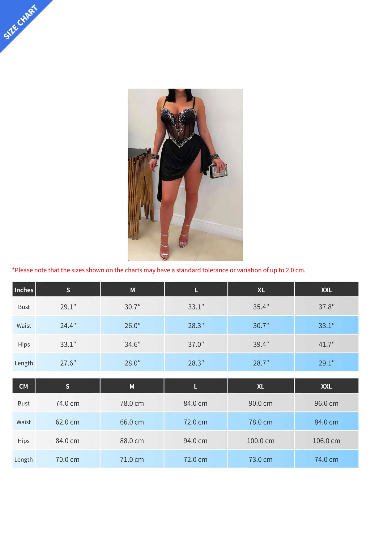 V-Neck Rhinestone Sheer Club Dress