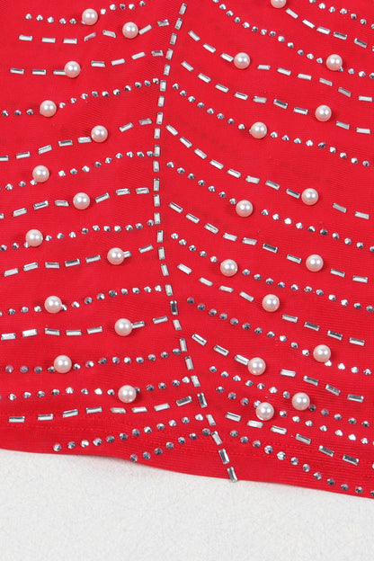Rhinestone Bodycon Mini Dresses