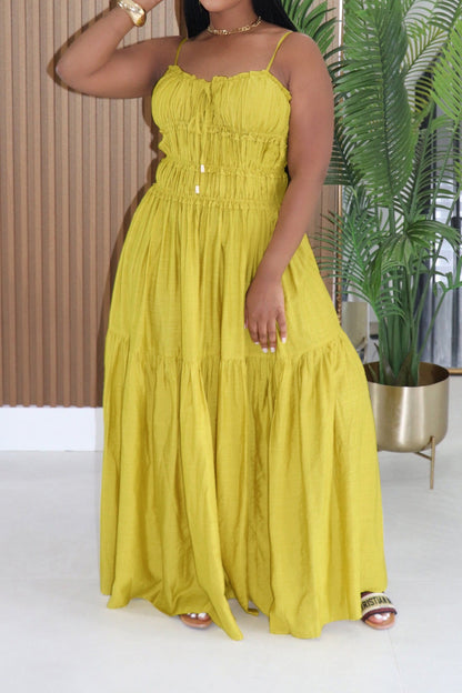Smocked Tiered Boho Maxi Dress