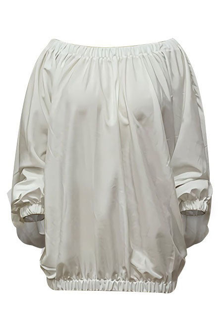 Solid Off-The-Shoulder Bubble Hem Mini Dress