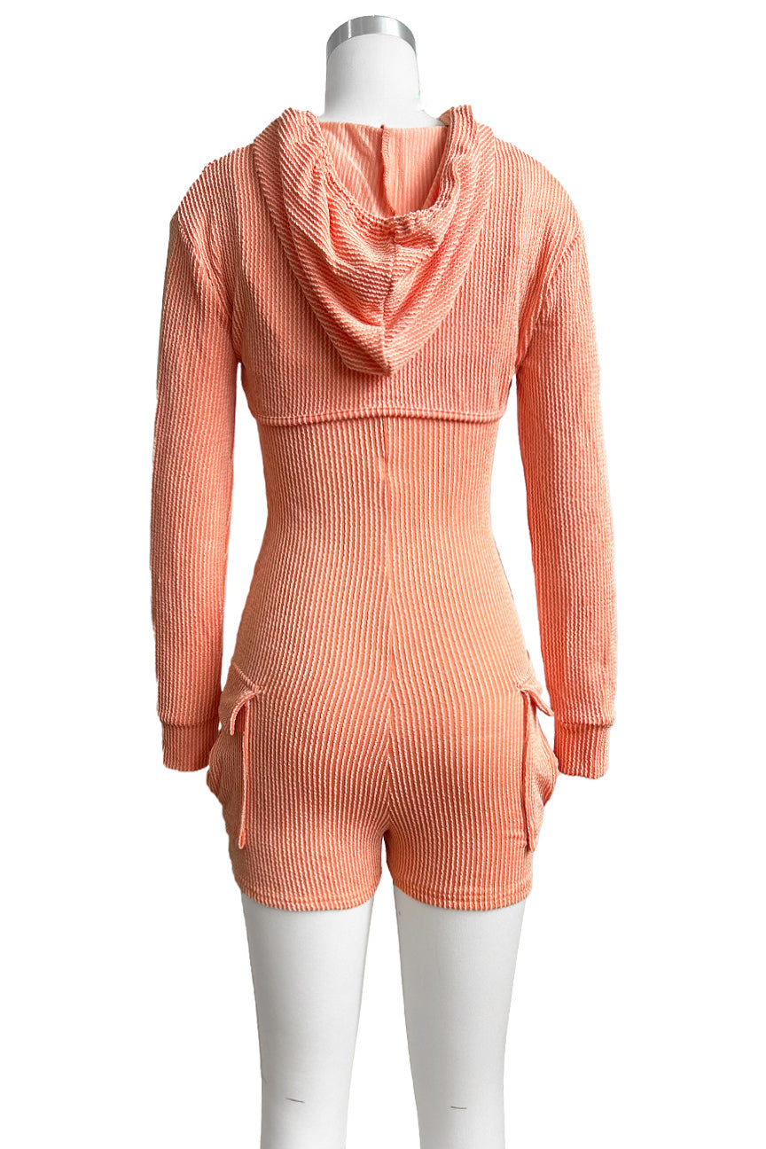 Crop Hoodie Romper Sets