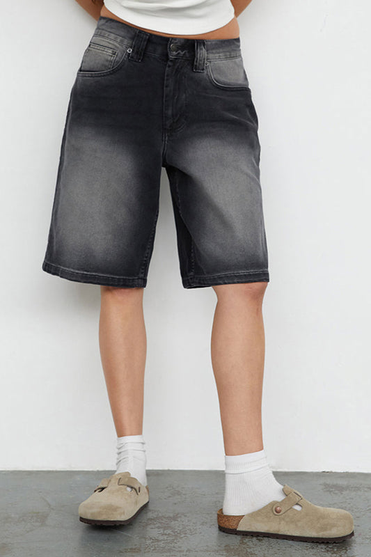 Mid-Thigh Length Casual Jeans
