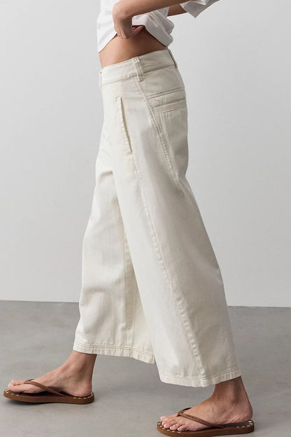 Cropped Wide-Leg Jeans