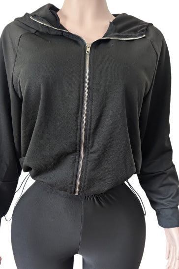 Zip Hoodie High Waist Leggings Set