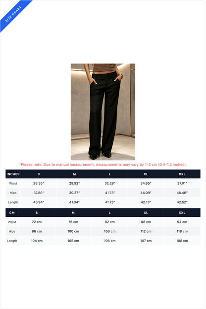 Low-Rise Wide-Leg Tailored Trousers