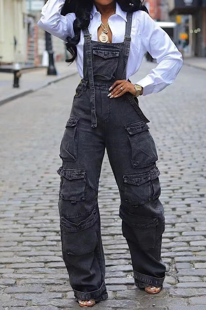 Streetwear Denim Jumpsuit