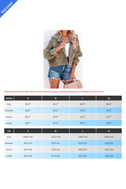 Loose Fit Hooded Denim Jacket