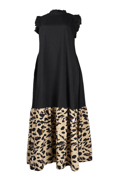 Maxi Dress With Ruffle Sleeve