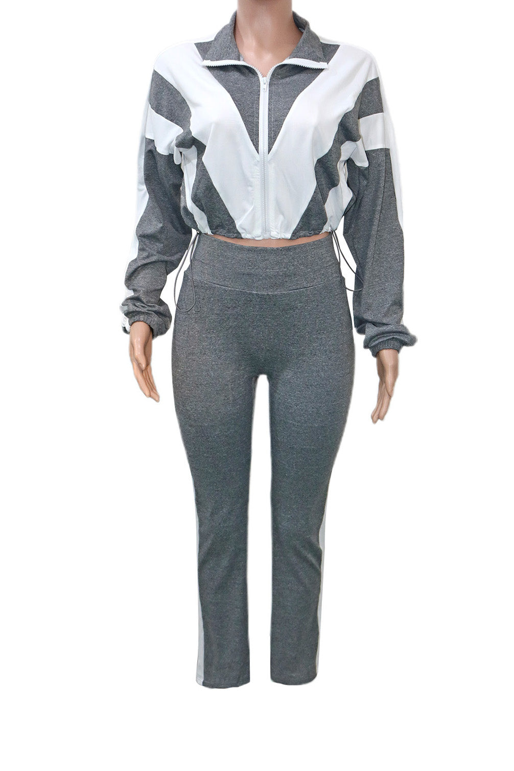 Sporty Color Block 2-Piece Tracksuit