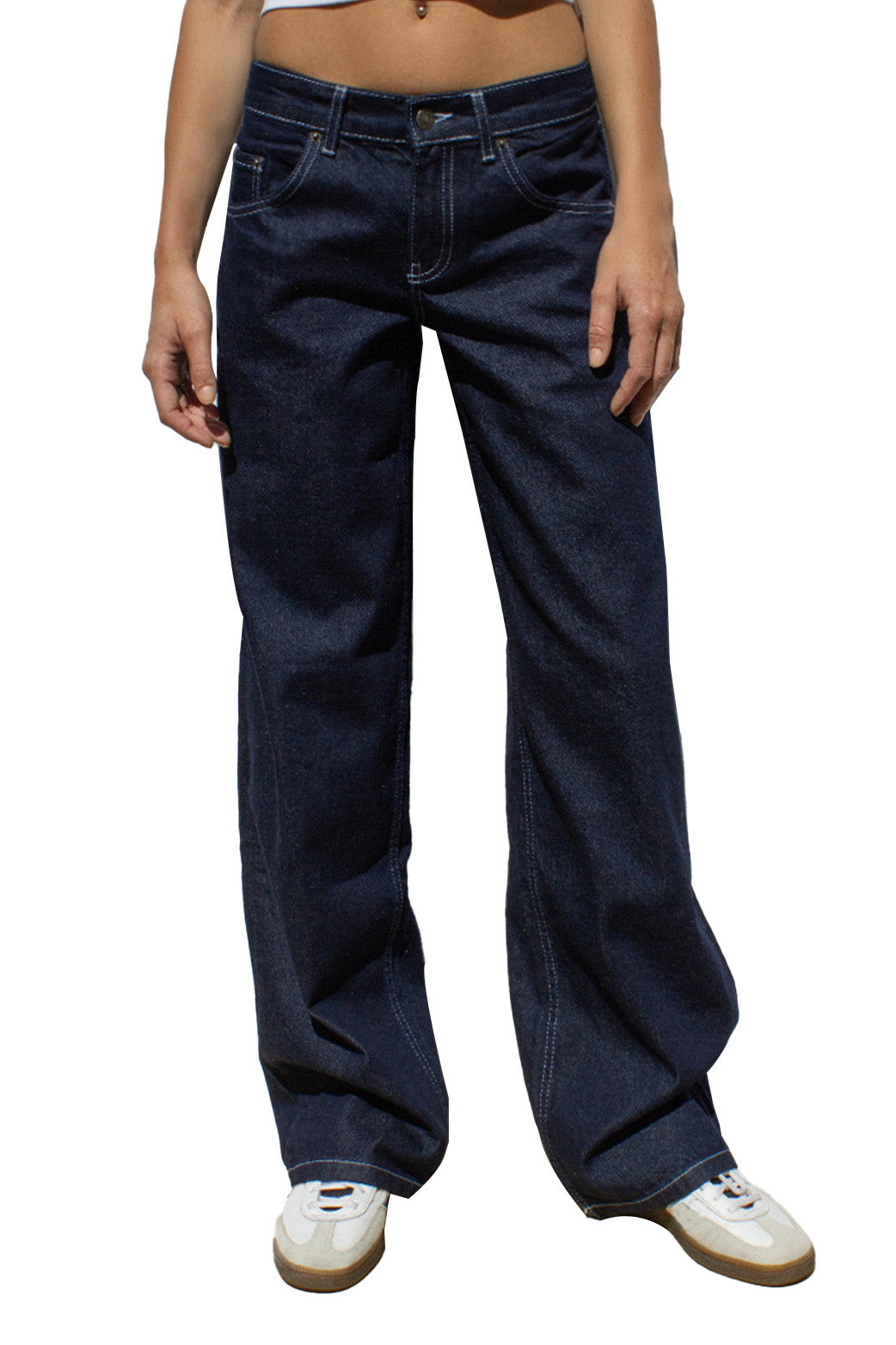 Vintage High Waist Loose Straight Wide Jeans