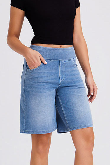 High-Stretch Fitness Bermuda Shorts