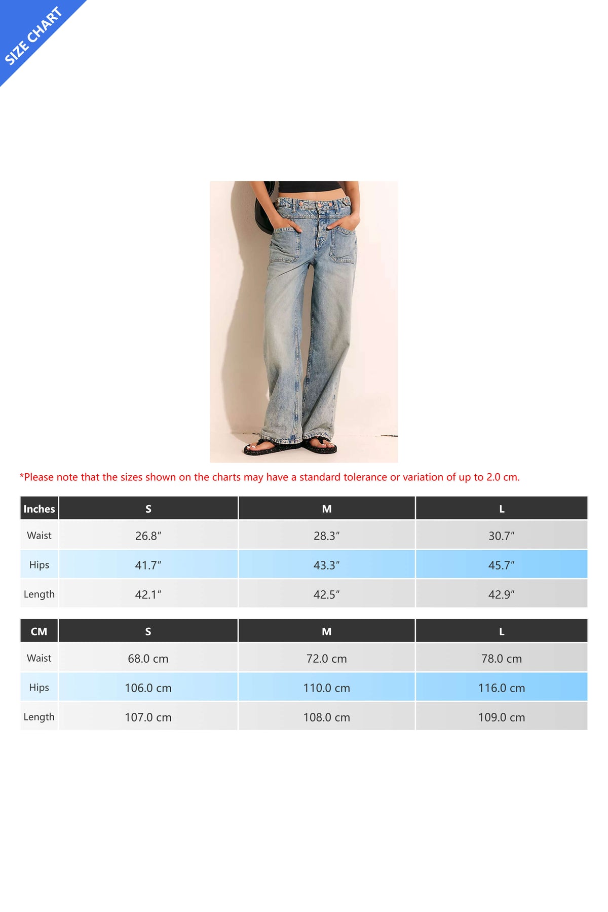 Washed Wide Leg Cuffed Jeans