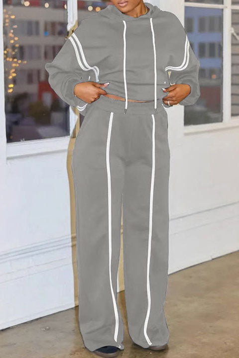 Stripe Hoodie & Pants Set