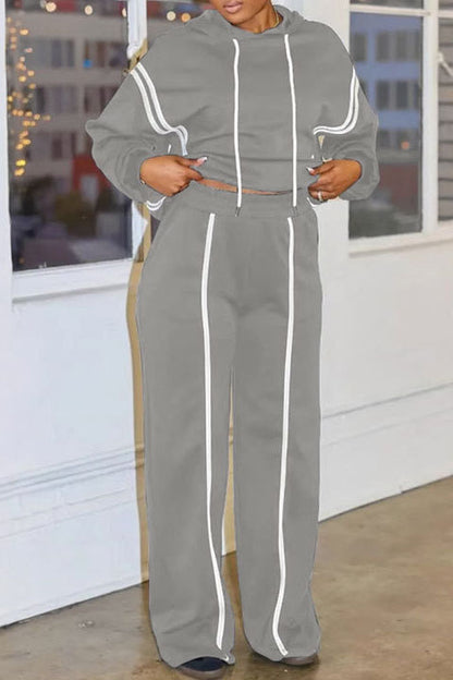 Stripe Hoodie & Pants Set