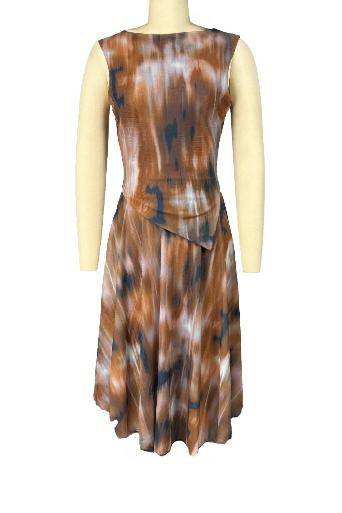 Abstract Print Asymmetric Top & Skirt Set