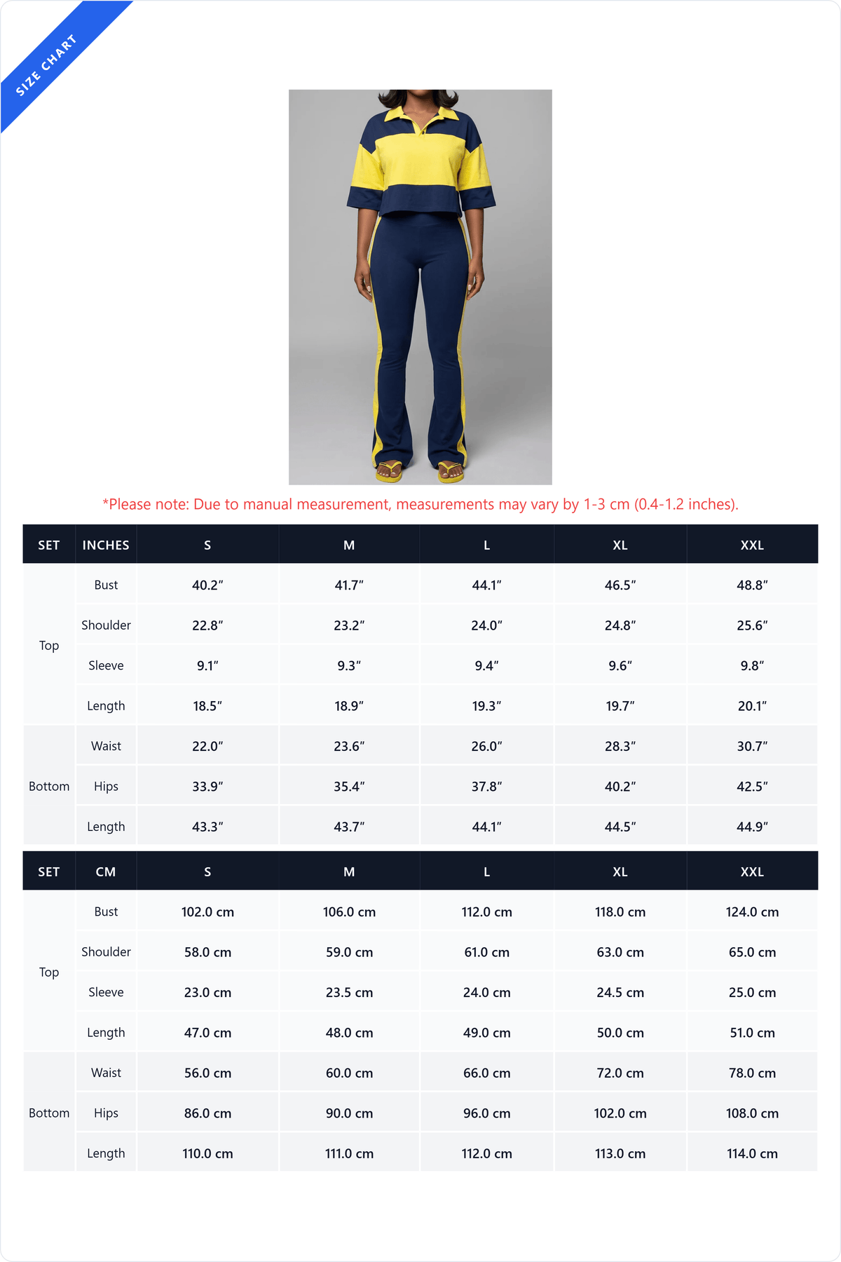 Collared Top & Flare Pants Two-Piece Set