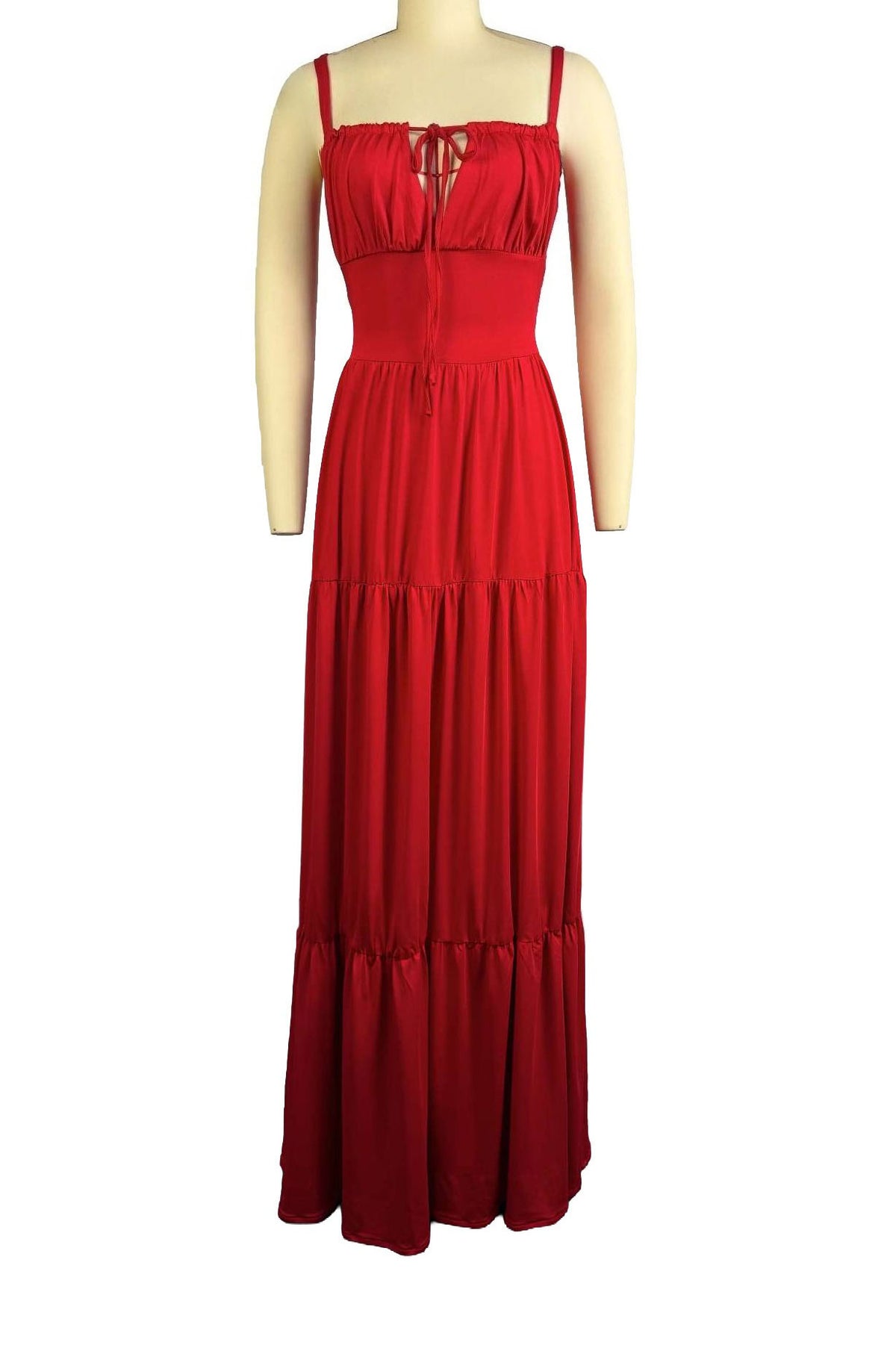 Strappy Tiered Maxi Dress