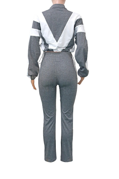 Sporty Color Block 2-Piece Tracksuit