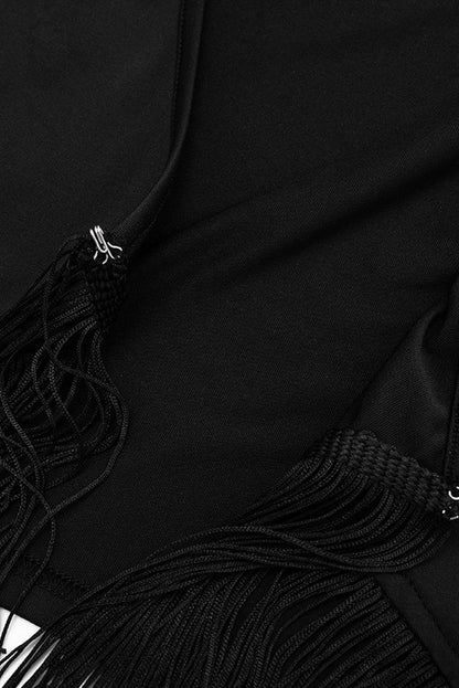 Fringe Crop Top & Stirrup Leggings Set