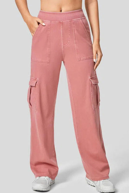 High Rise Wide Leg Cargo Jeans