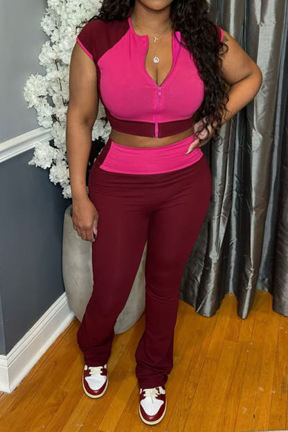 Color Block Flare Set