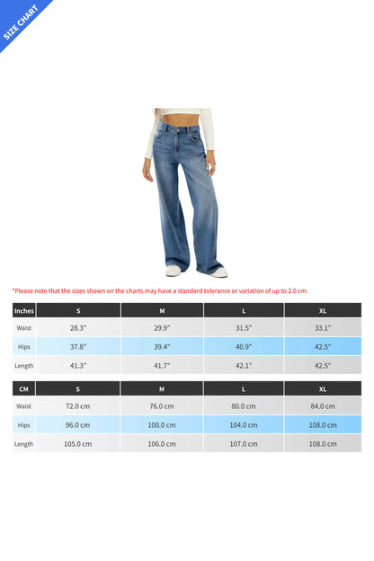Loose Non-Stretch Wide Leg Jeans