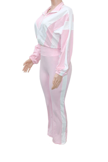 Sporty Color Block 2-Piece Tracksuit