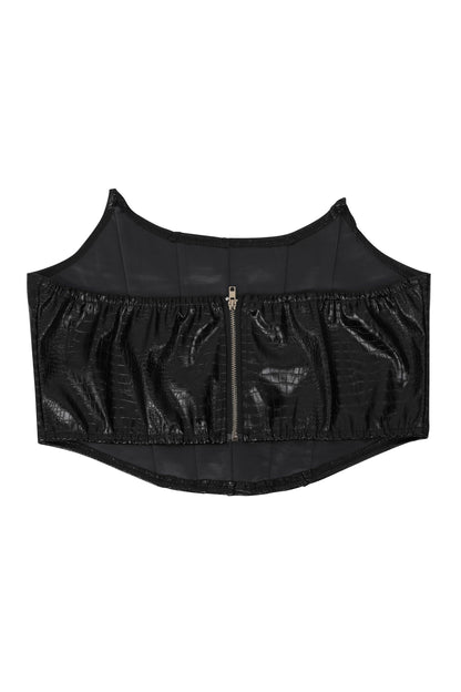 Corset Cutout PU Leather Cargo Set